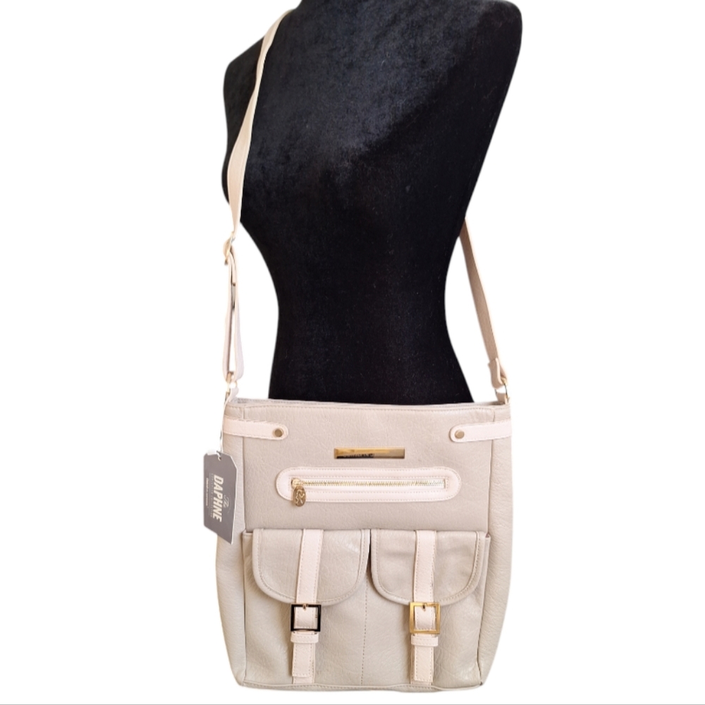 Damsel in Defense Concealment Jemma Bag in Taupe with Pink Interior NWT